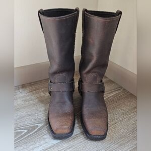 FRYE USA 12R BROWN HARNESS BOOTS 6.5 M